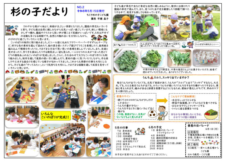 5月の杉の子だより