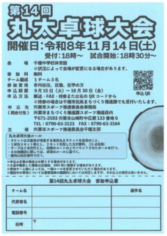 第１４回 丸太卓球大会
