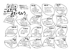 11月の献立表 ちくさ学校給食センター